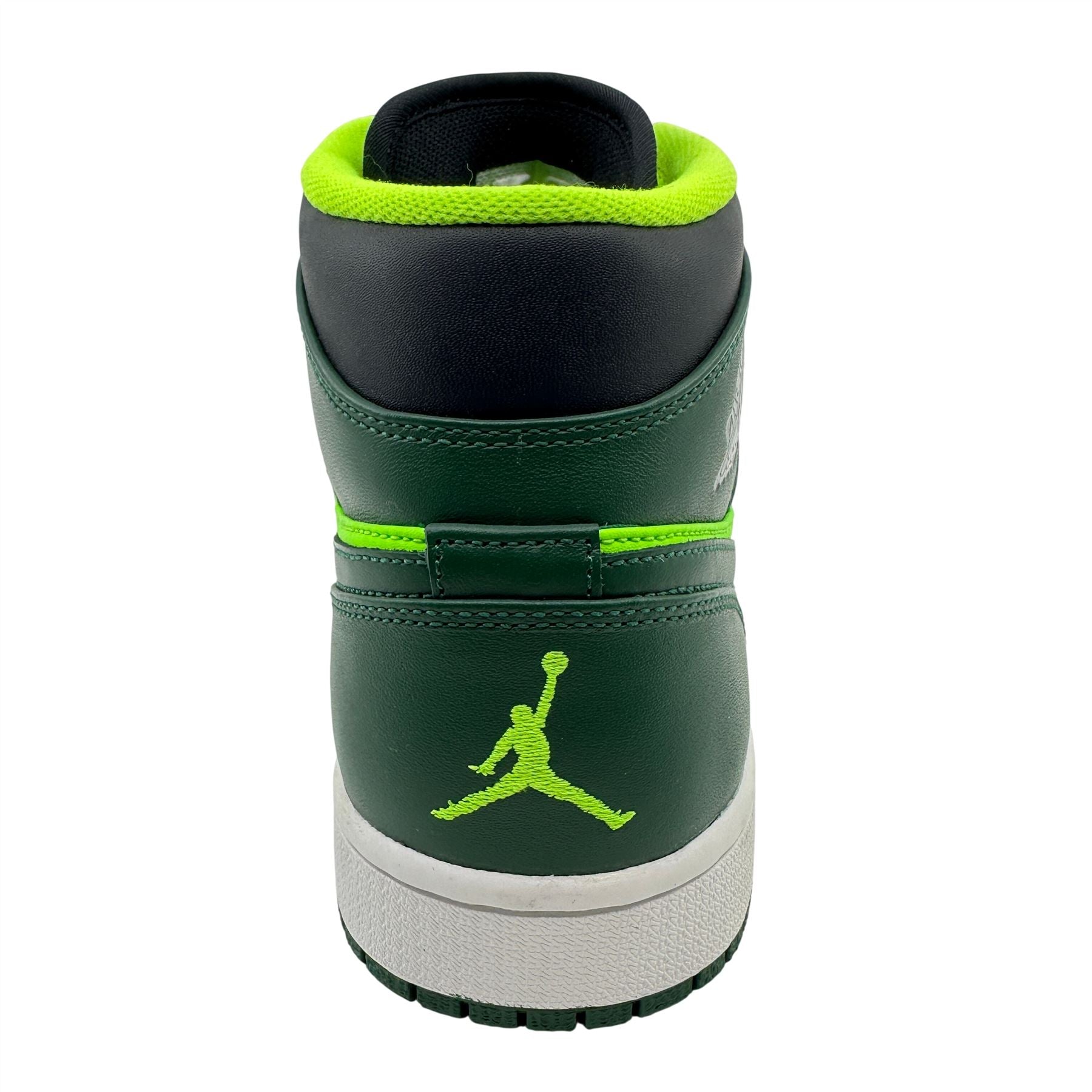 Jordan 1 Mid George Green Black Mens Athletic Hulk Sneaker
