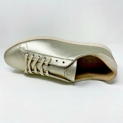 Clae Bradley Gold Metallic Mens Size 9 Premium Sneakers