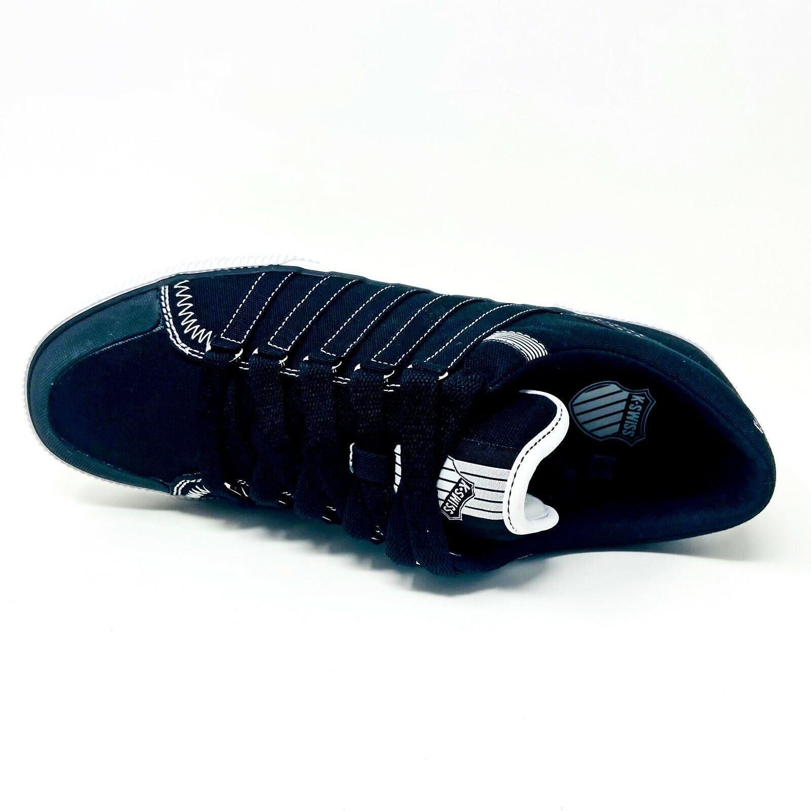 K-Swiss Gowmet Low VNZ Canvas Black White Mens Casual Sneakers 01731002