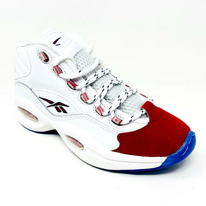 Reebok Question Mid OG Red Toe 25th Anniversary Mens Basketball Sneakers FY1018