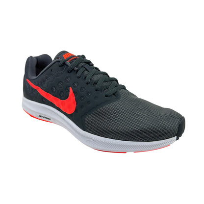 Nike Downshifter 7 Dark Grey Total Crimson Mens Athletic Sneaker