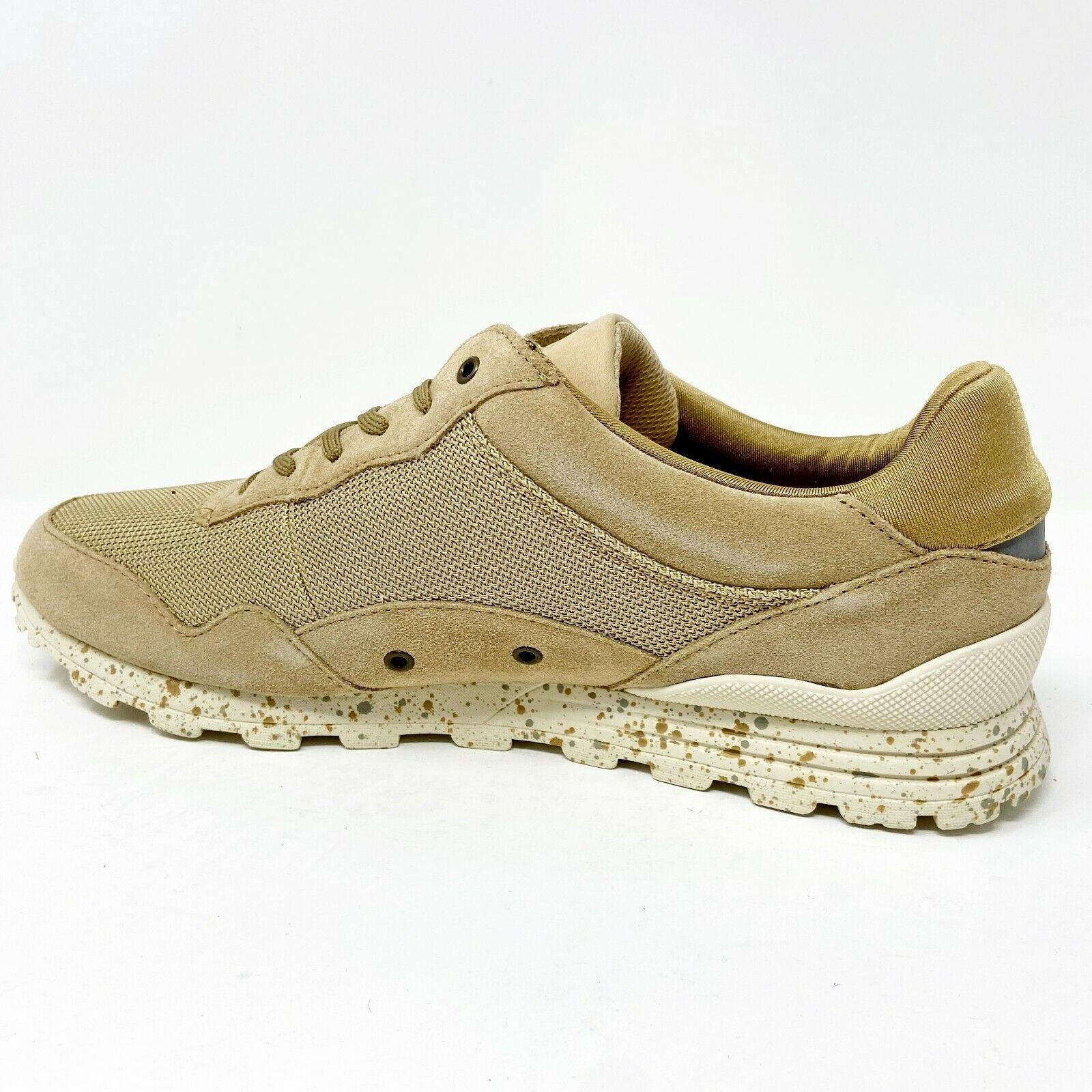 Clae Hoffman Camel Suede Mesh Mens Premium Casual Sneakers