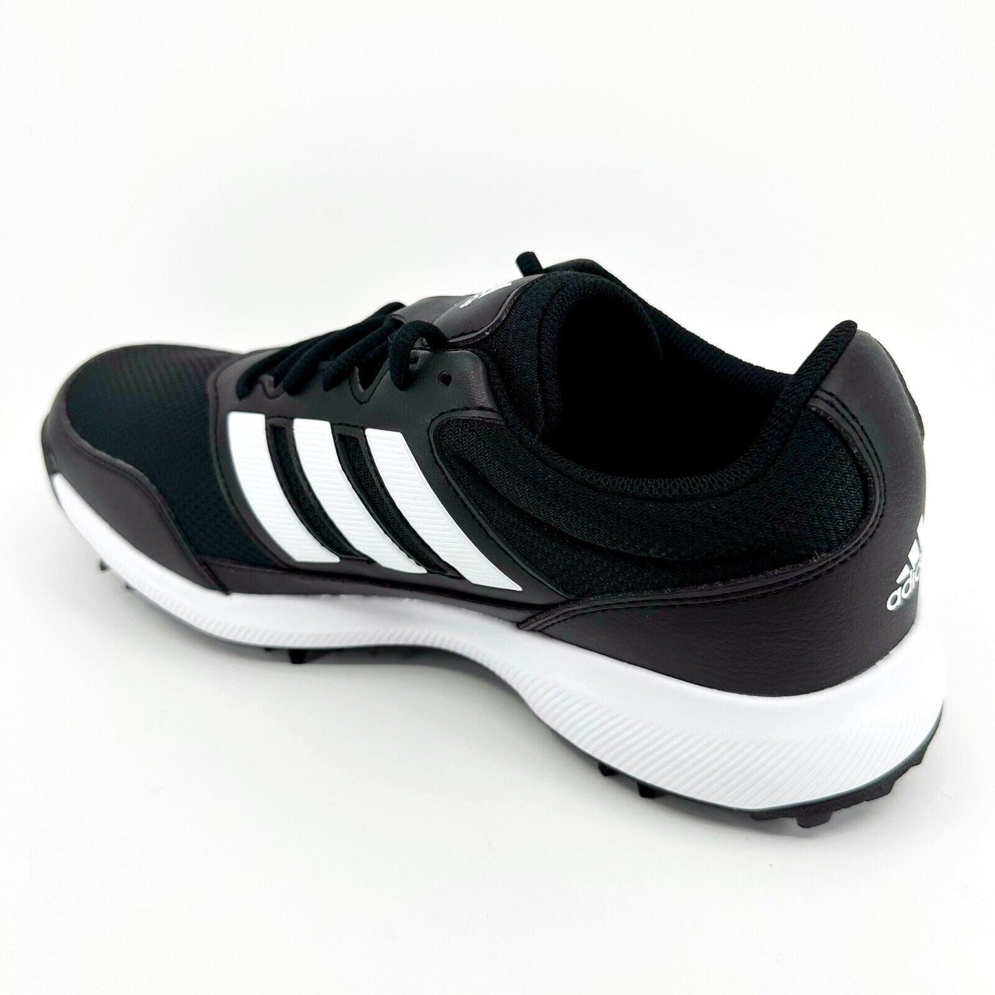 Adidas Tech Response 2.0 Black White Mens Wide Spike Golf Shoes EE9419