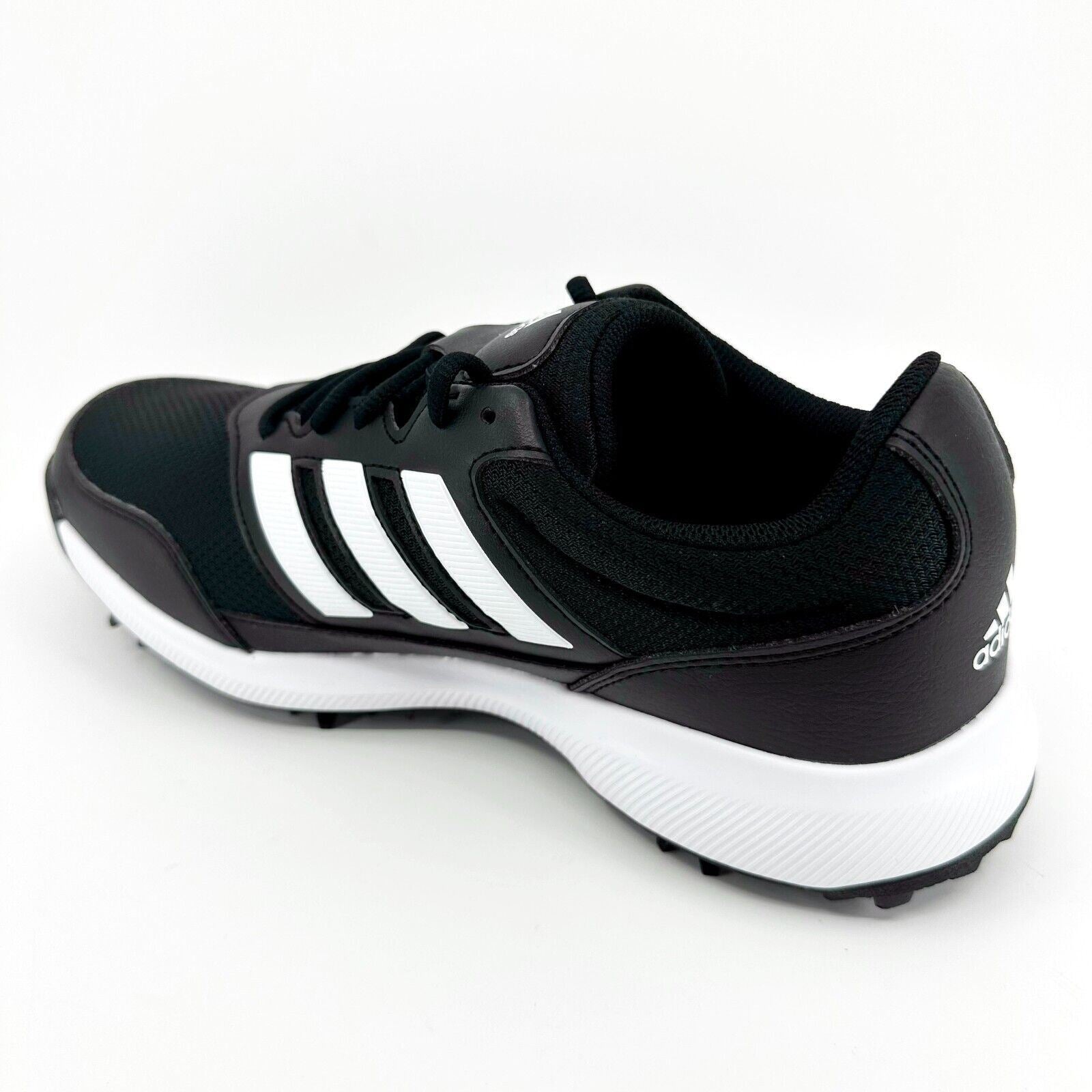 Adidas Tech Response 2.0 Black White Mens Wide Spike Golf Shoes EE9419