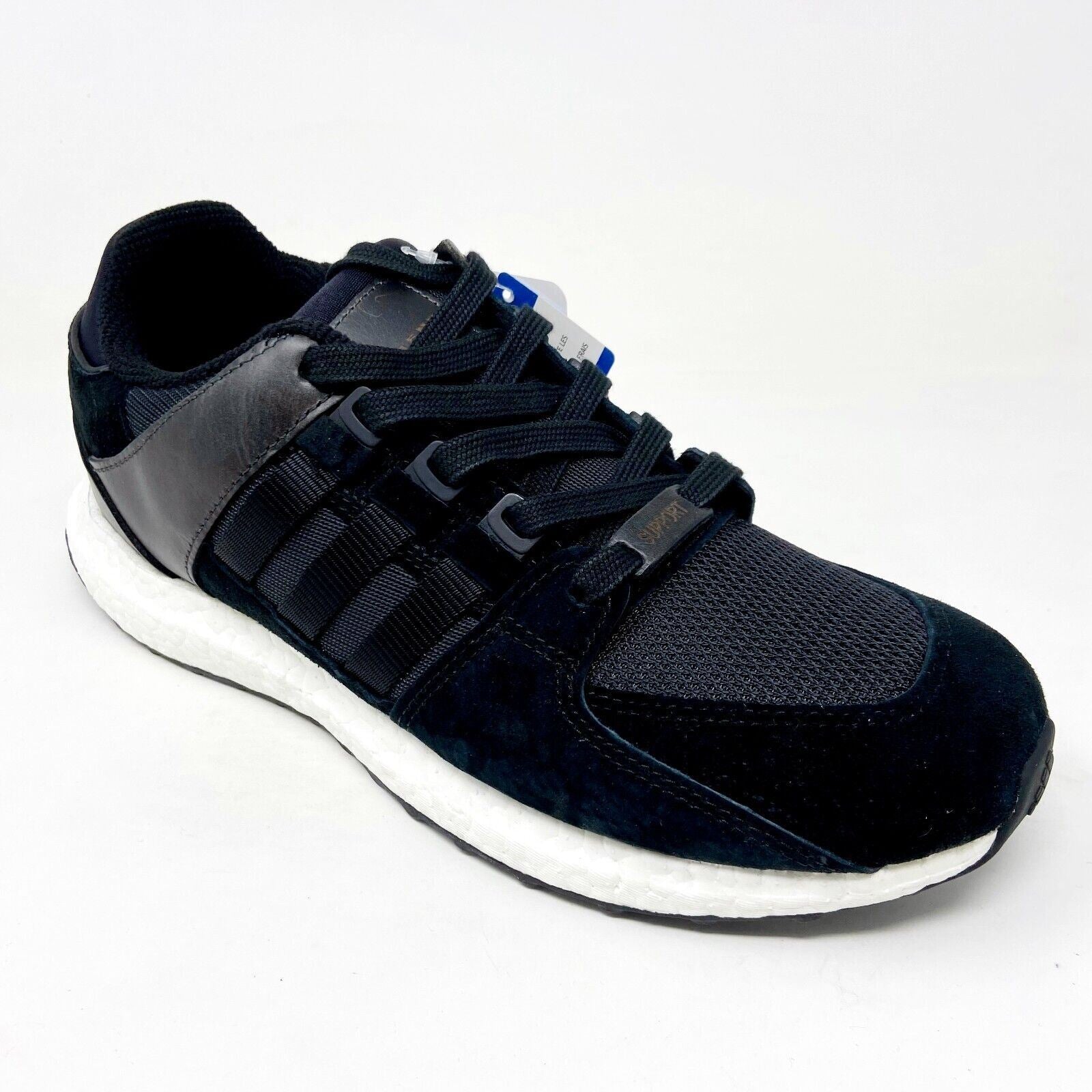 Adidas Originals EQT Support Ultra Milled Leather Black Mens Running Shoe BA7475