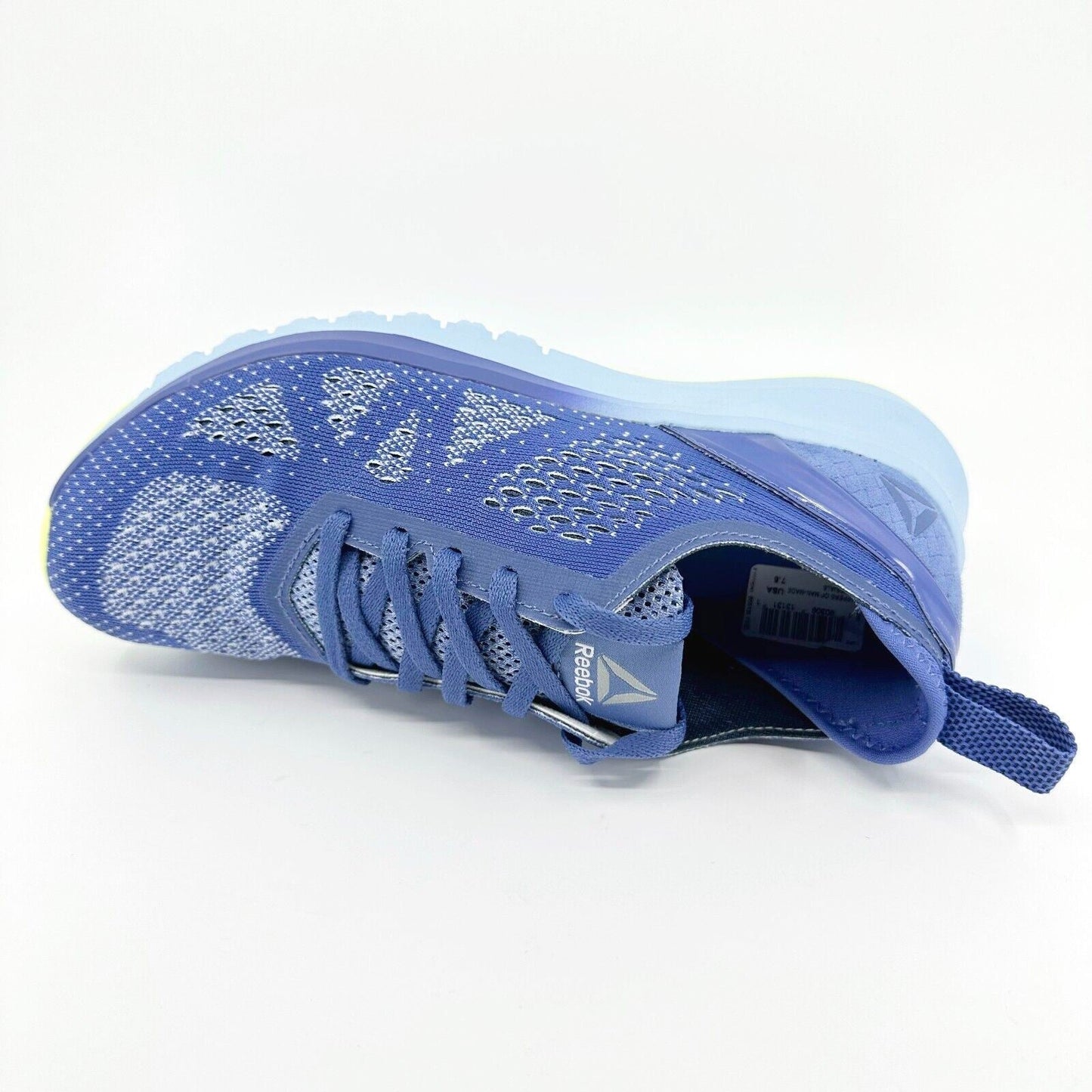 Reebok Print Smooth Clip Ultraknit Shadow Blue Womens Running Shoes BS5135