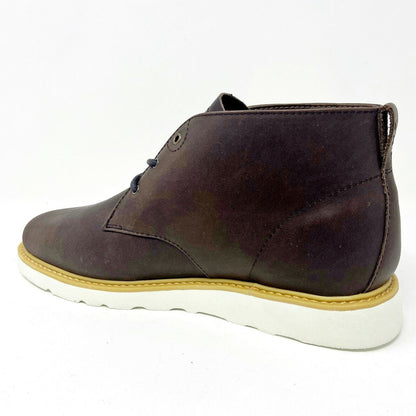 Clae Strayhorn Vibram Umber Leather Mens Casual Sneakers