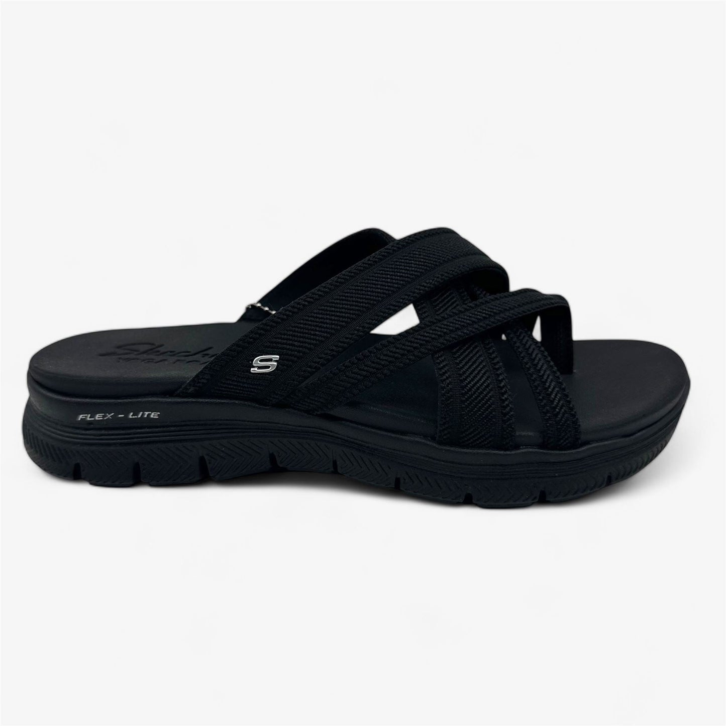 Skechers Flex Appeal 4.0 Perfect 4 You Black Womens Sandal Slip-On