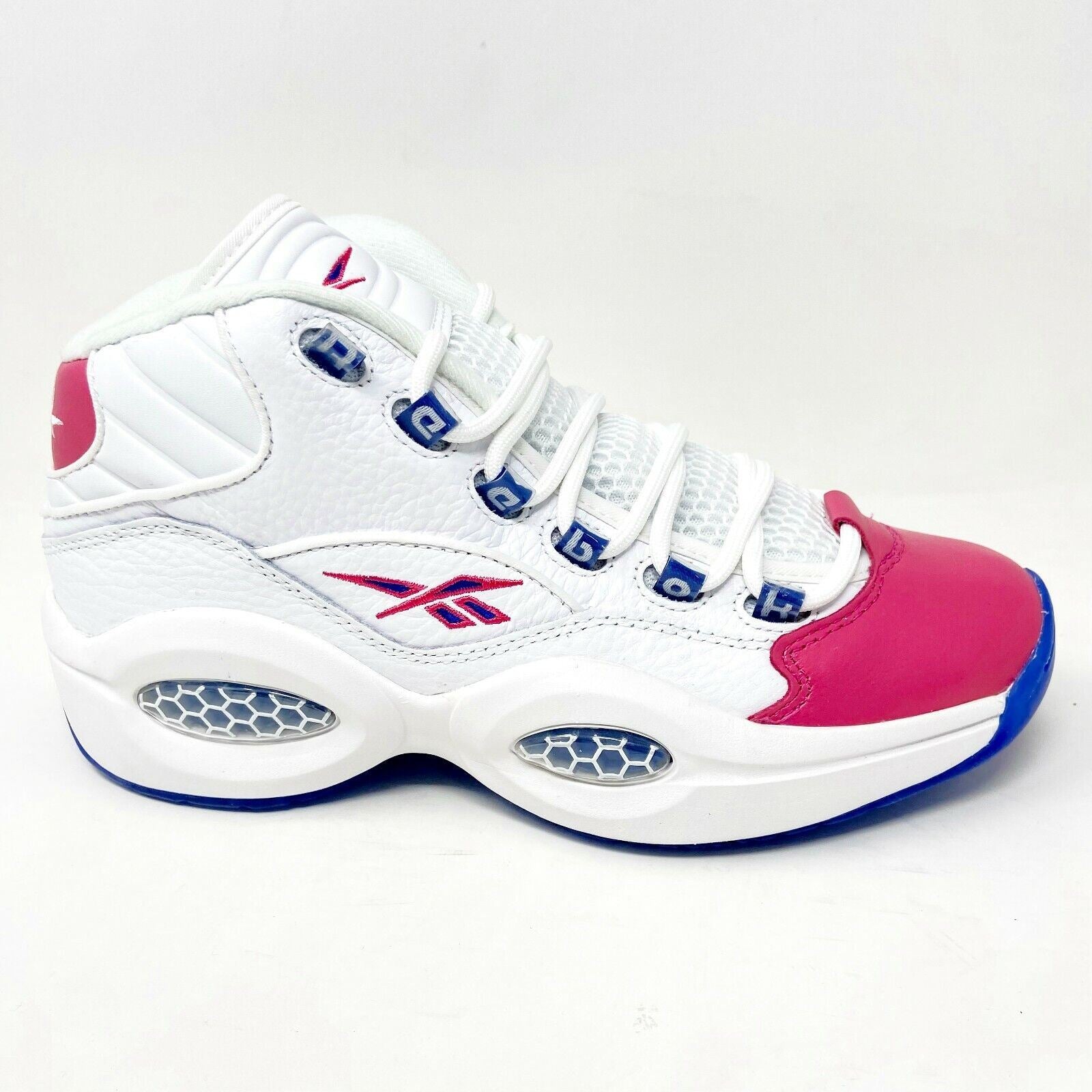 Reebok Question Mid Eric Emanuel Pink Toe White Mens Sneakers FX7441