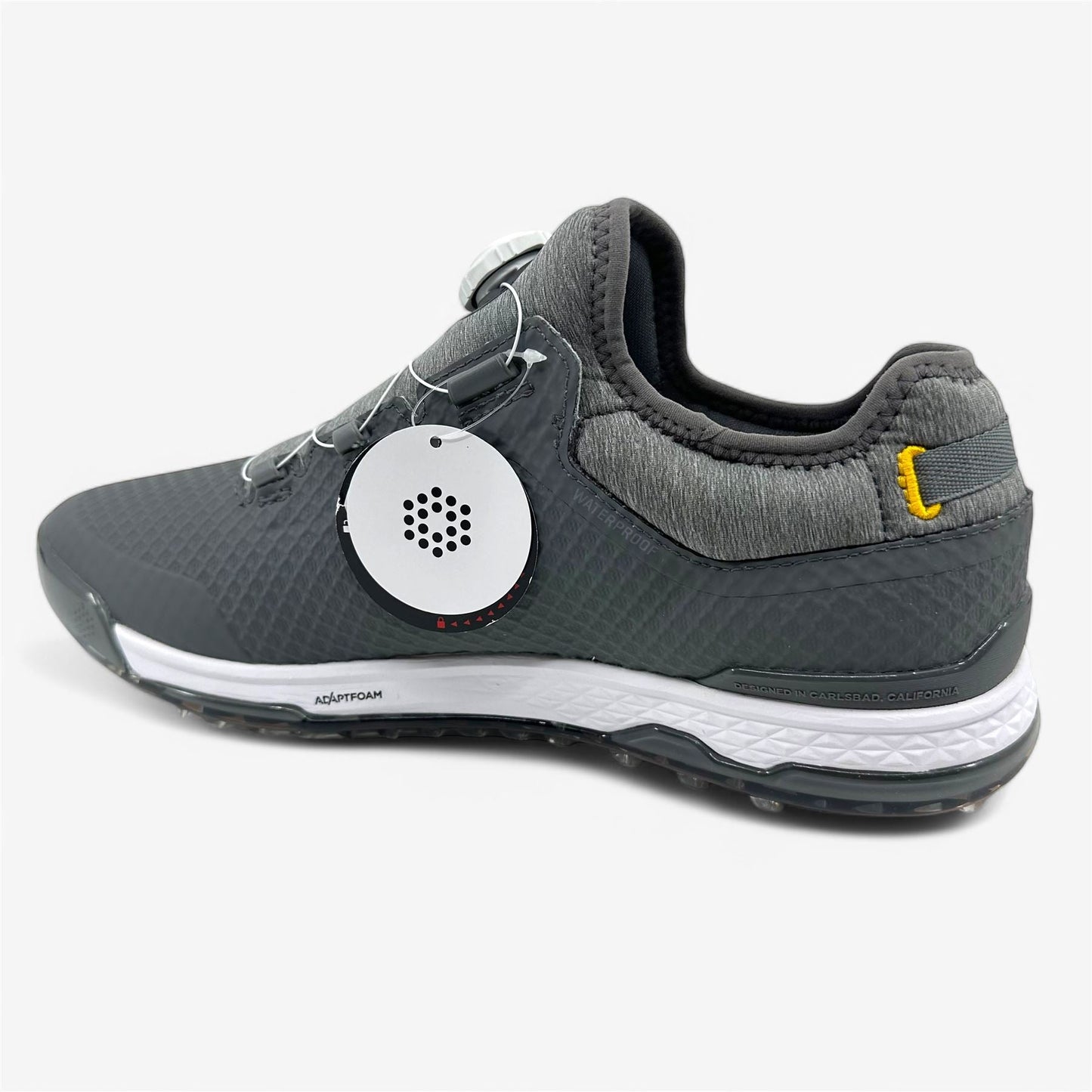 PUMA Proadapt Alphacat Disc Quiet Shade Silver Yellow Mens Size 11.5 Golf Shoes
