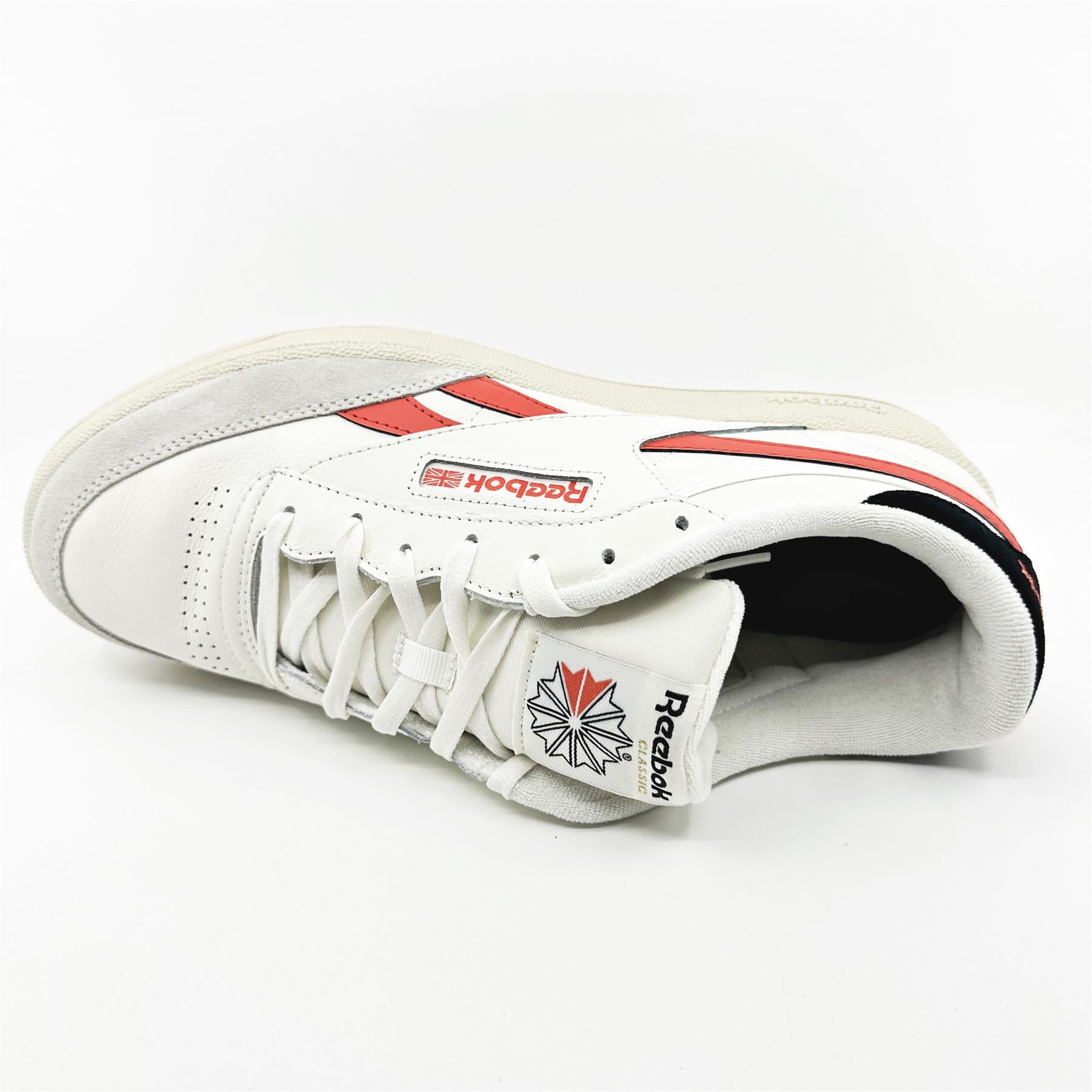 Reebok Club C Revenge Chalk Semi Orange Flare Mens Size 13 Athletic Sneaker