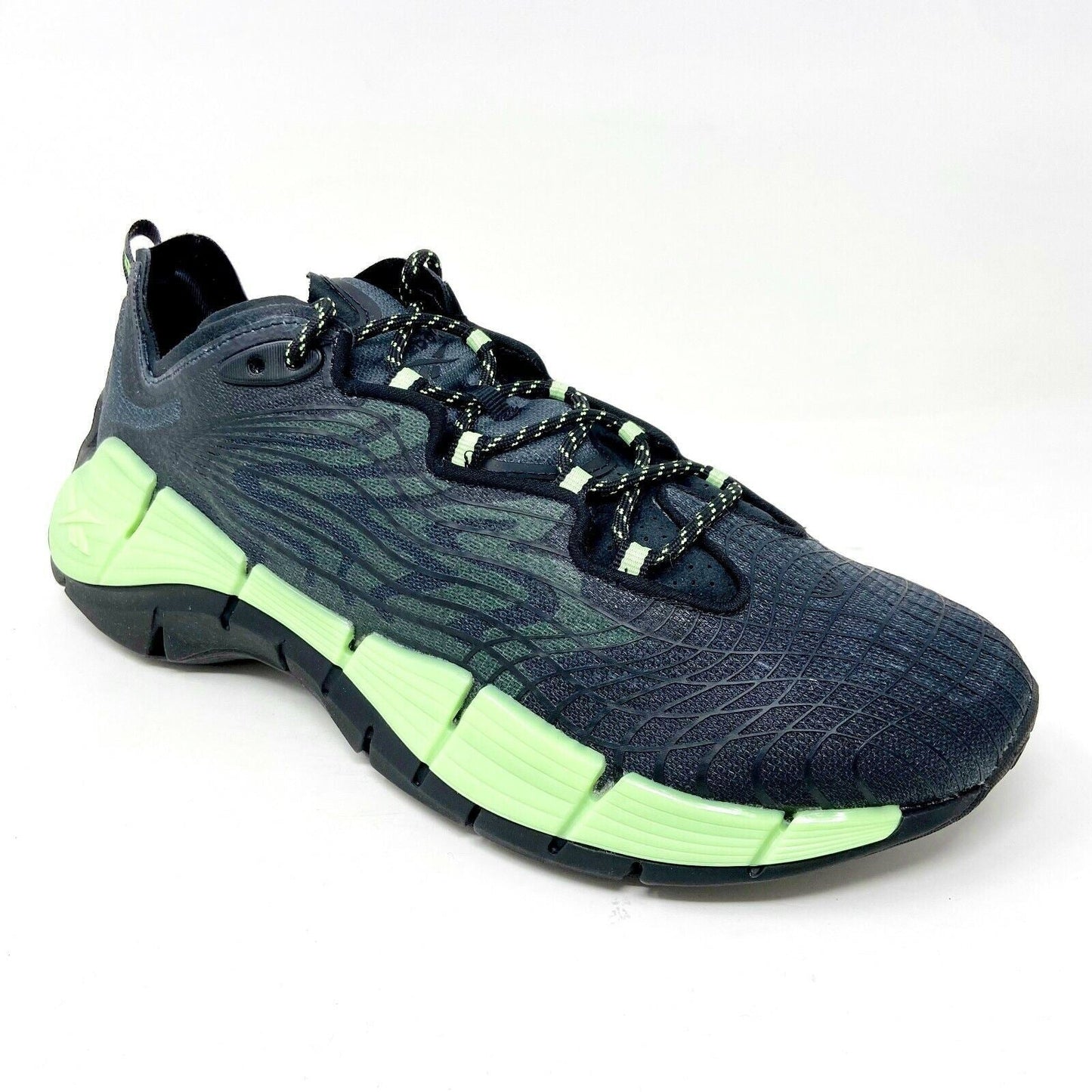 Reebok Zig Kinetica II Black Neon Mint Green Mens Running Shoes G58281