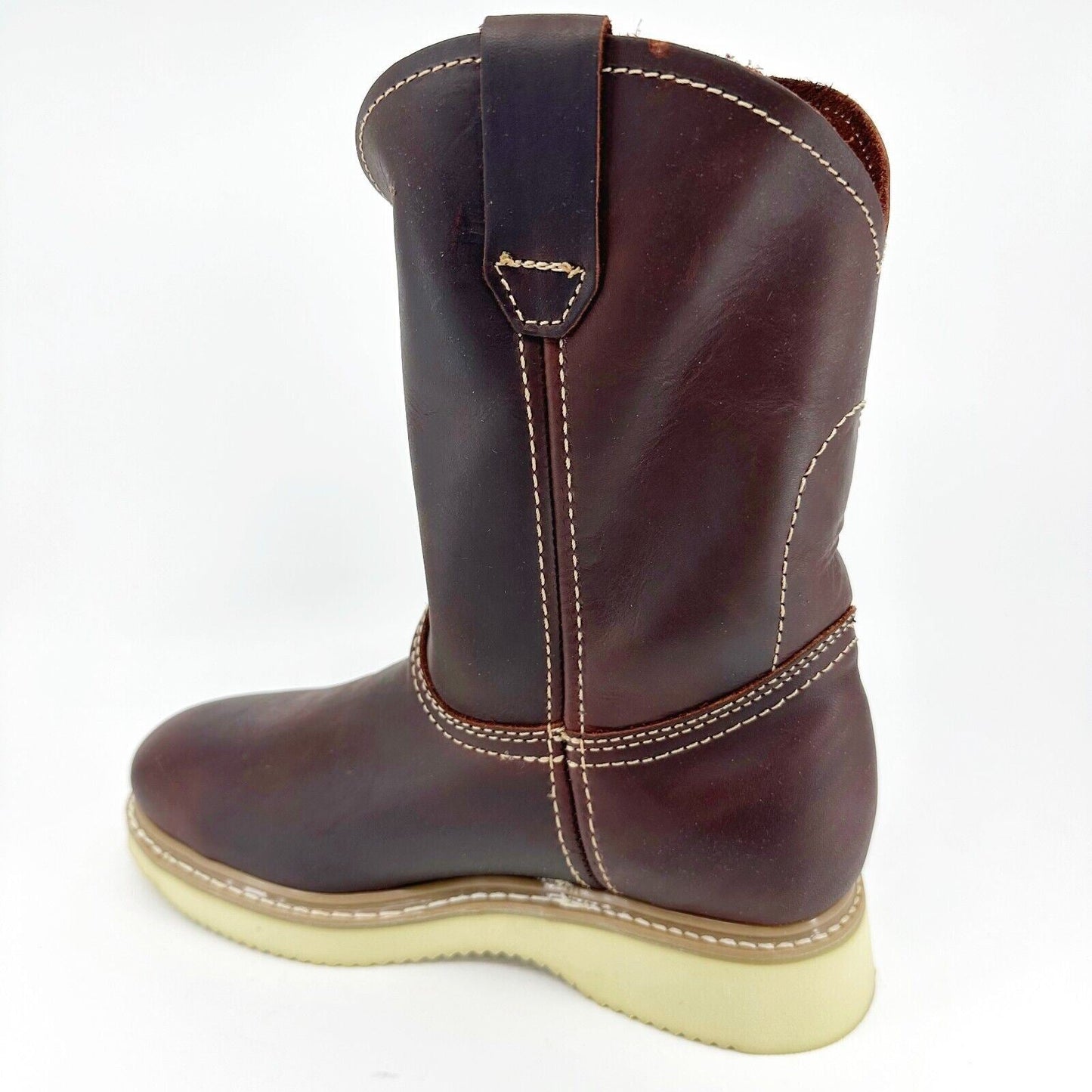 Bonanza 10" Wellington Goodyear Welt Brown Leather Mens Steel Toe Boots BAT102