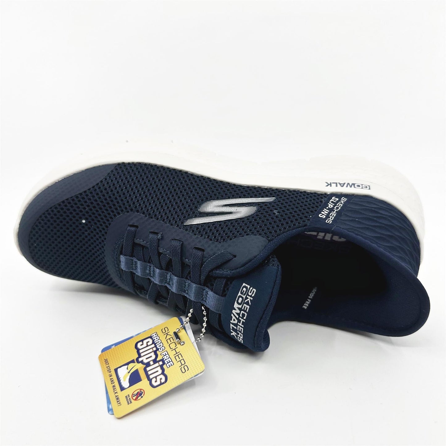 SKECHERS Go Walk Flex Grand Entry Navy White Womens  Slip On Sneakers