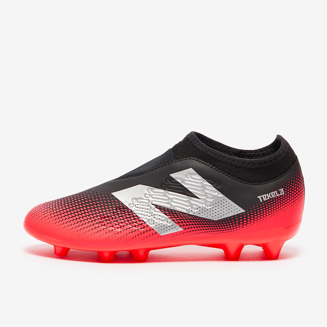 New Balance Kids Tekela V4+ Magique FG - Black/Energy Red/Hi