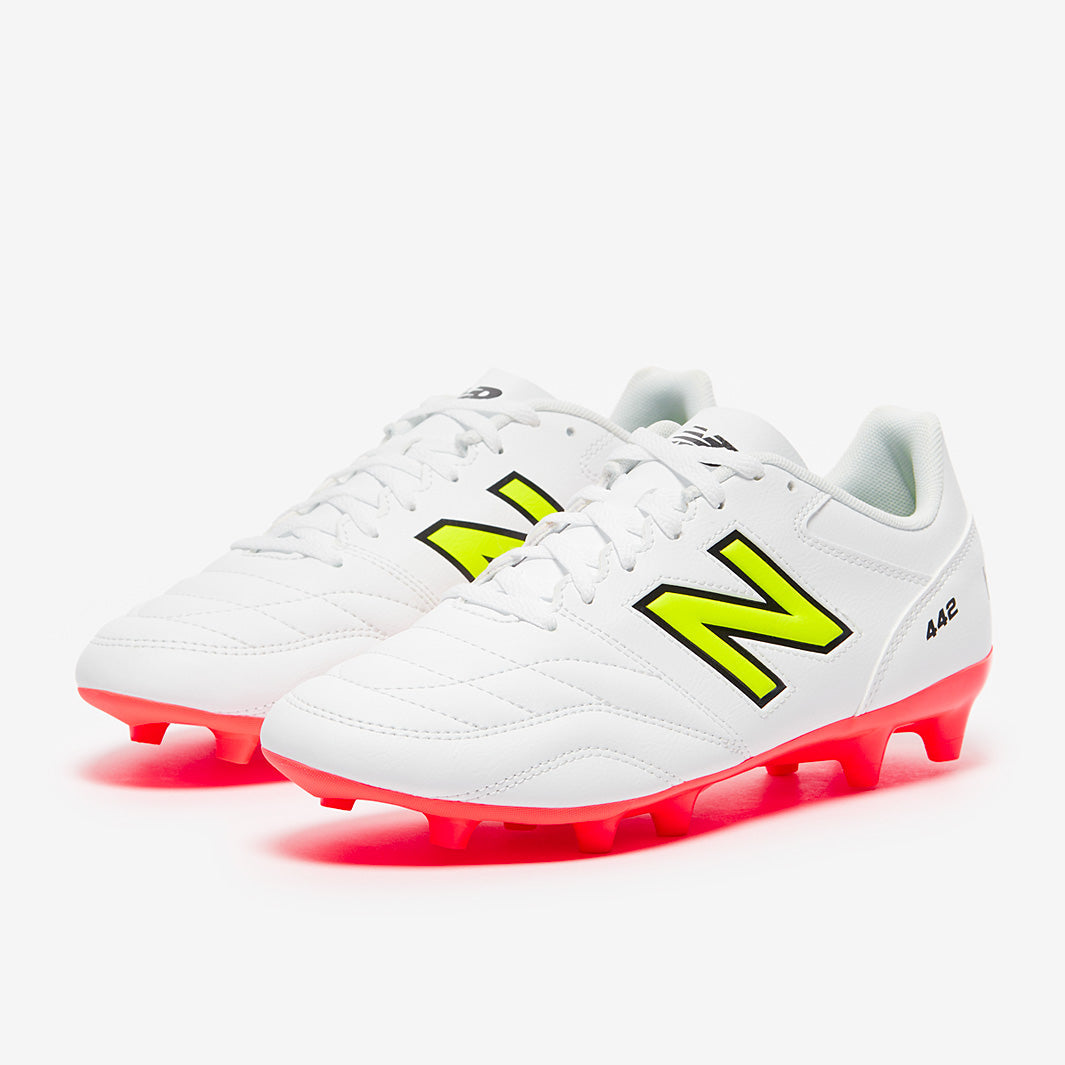 New Balance 442 V2 Academy FG - White/Energy Red/Hi
