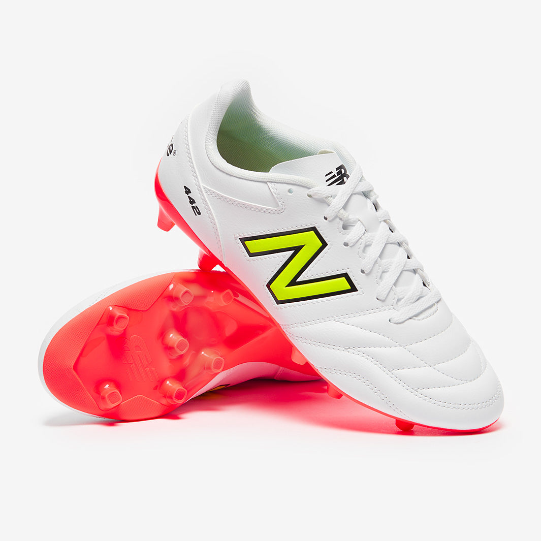 New Balance 442 V2 Academy FG - White/Energy Red/Hi