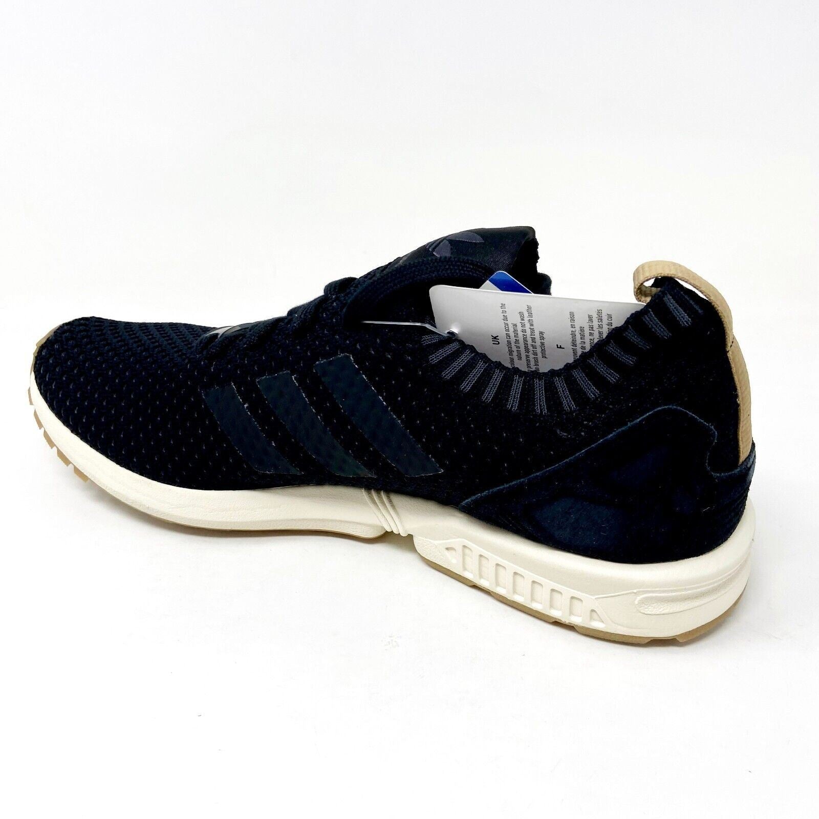 Adidas Originals ZX Flux PK Black Gum Mens Primeknit Running Sneakers BA7371