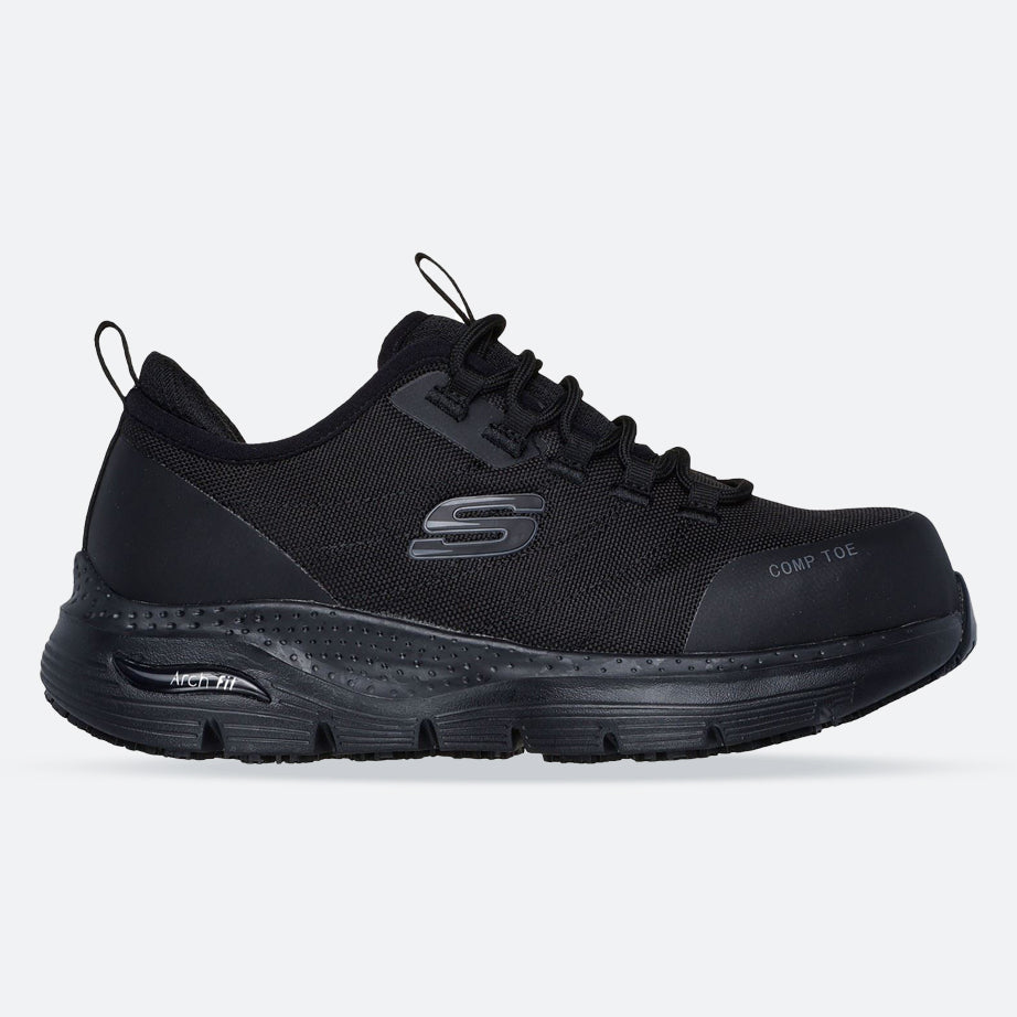 Women's Wide Fit Skechers 108075EC Arch Fit Sr Ebinal Safety Trainers