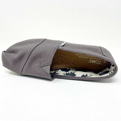 Toms Classics Ash Gray Womens Slip On Casual Canvas Flat Shoes