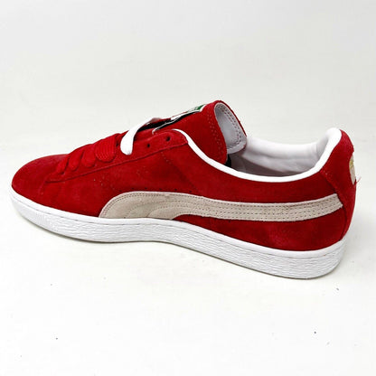 Puma Suede Classic + High Risk Red White Mens Sneakers 352634 65