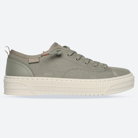 Women's Wide Fit Skechers 114640 Bobs Copa Canvas Shoes