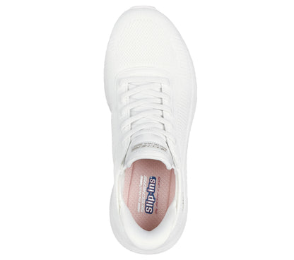 Women's Wide Fit Skechers 117497W Slip-ins Sport Squad Chaos Trainers