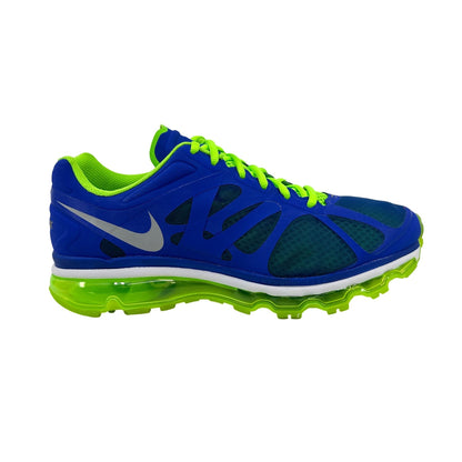 Nike Air Max+ 2012 Royal Blue Metallic Silver Green Mens Athletic Sneaker