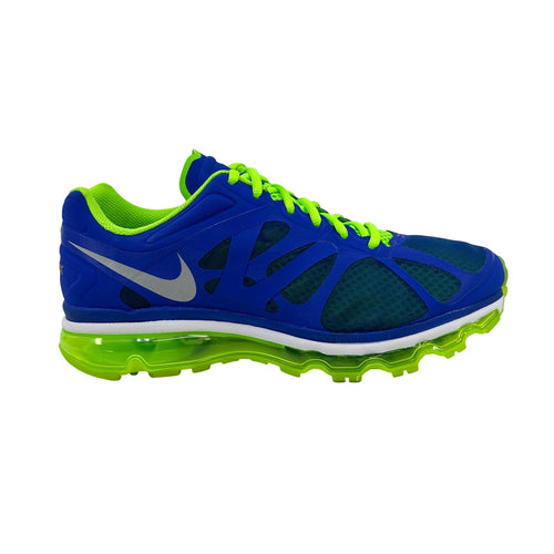 Nike Air Max+ 2012 Royal Blue Metallic Silver Green Mens Athletic Sneaker