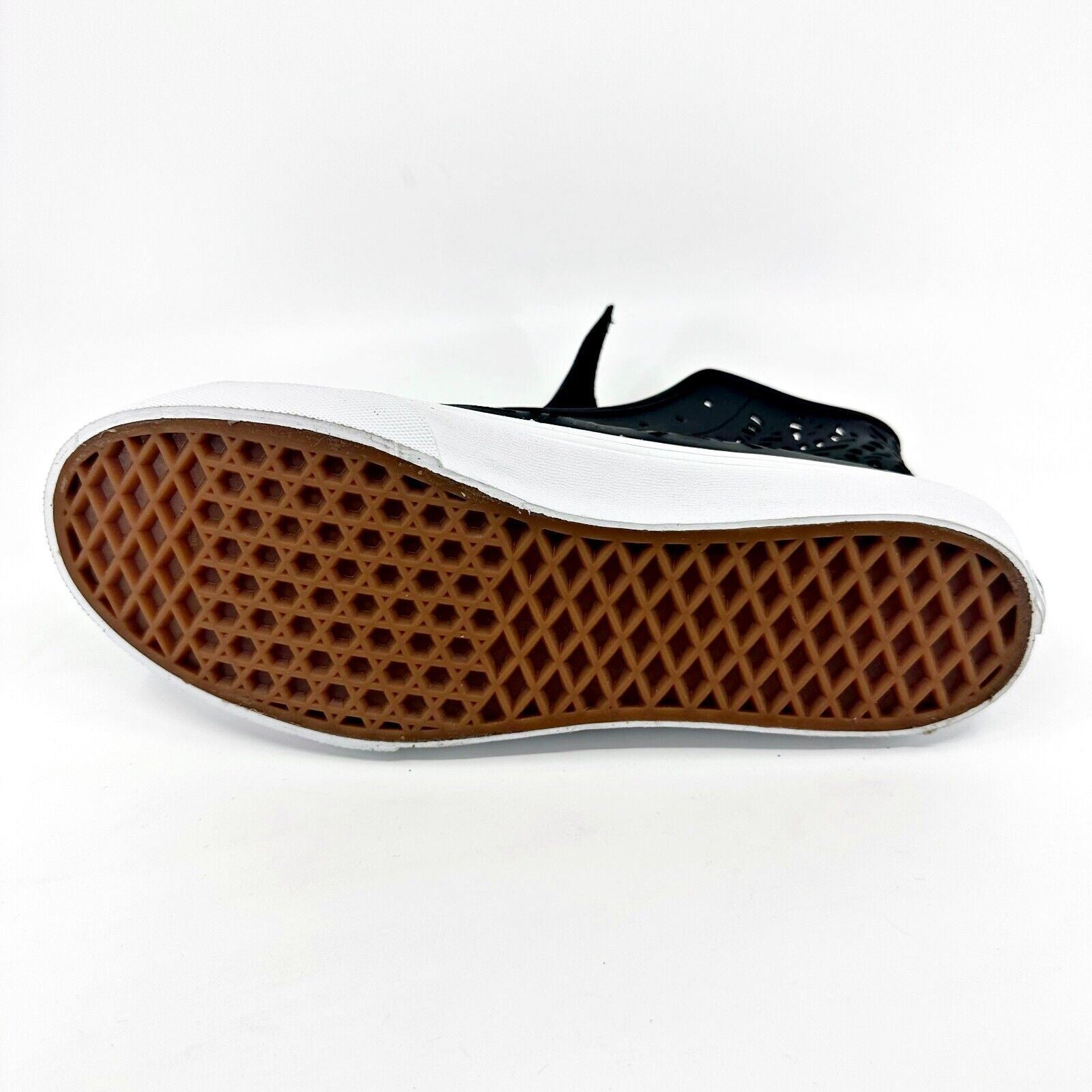 VANS Sk8 Hi Decon Slim (Cut-out) Leaves Black Leather Womens Shoes