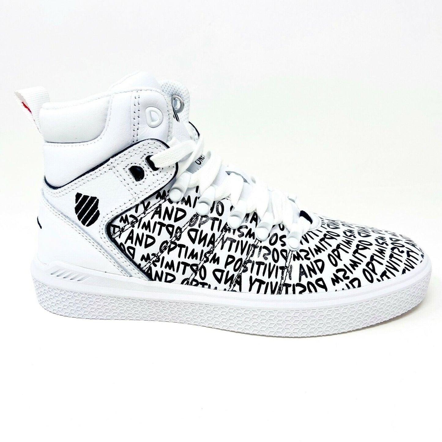 K Swiss x Gary Vee 004 Mid White Black Positivity & Optimism Womens Size 9.5