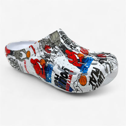 AND1 Bodega Clog White Multicolor Mens Sandal Slide