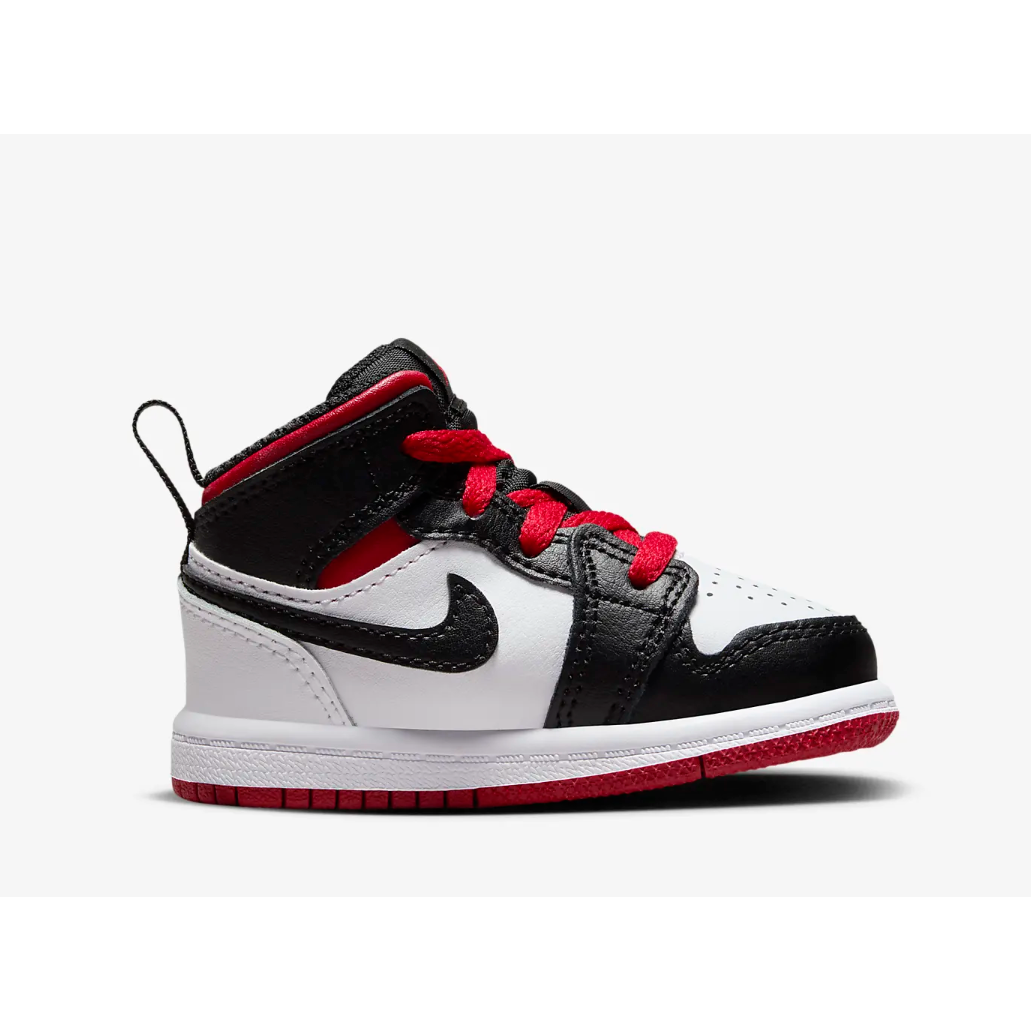 Air Jordan 1 Mid White Gym Red Black (TD)