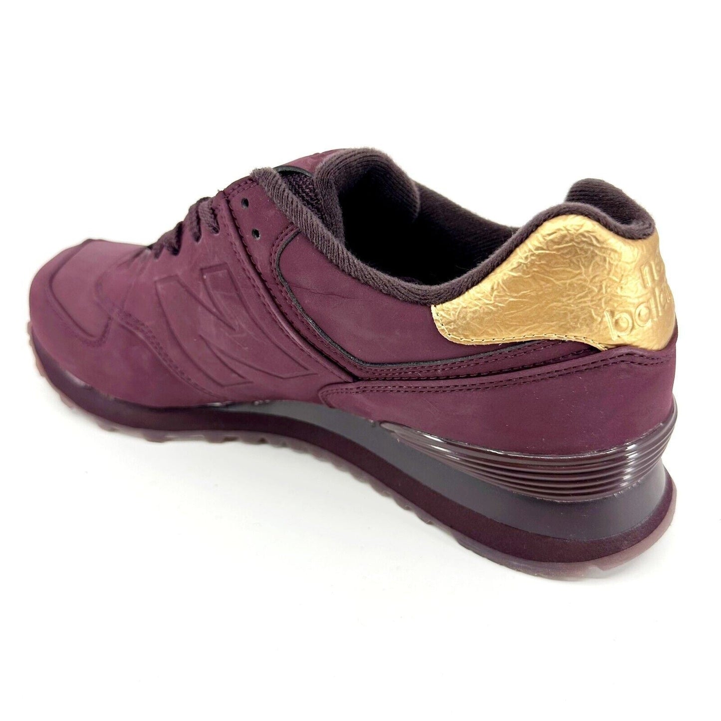 New Balance 574 Lifestyle Molton Maroon Gold Nylon Mens Sneakers ML574MTC