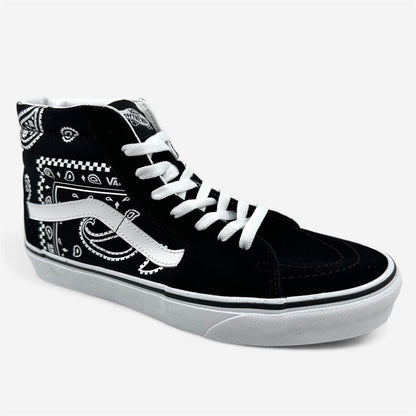 VANS Sk8 Hi (Peace Paisley) Black True White Mens Athletic Sneaker
