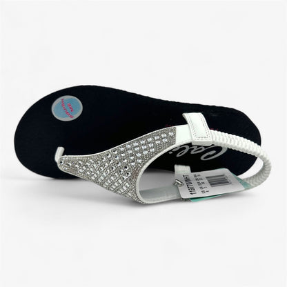 Skechers Meditation Rockstar White Womens Sandal Slingback