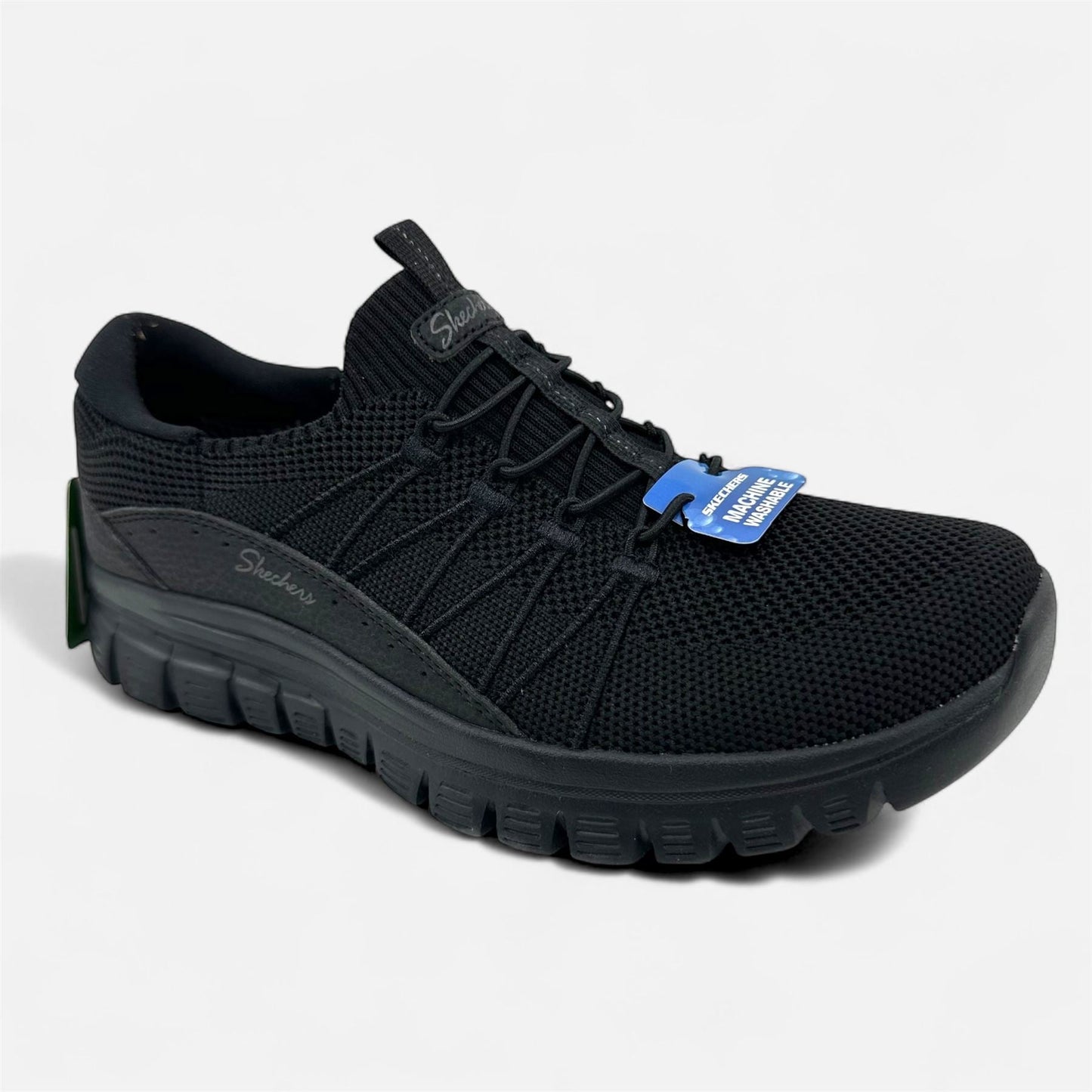 Skechers Graceful Picture Perfect Black Womens Casual Stretch Fit Sneaker