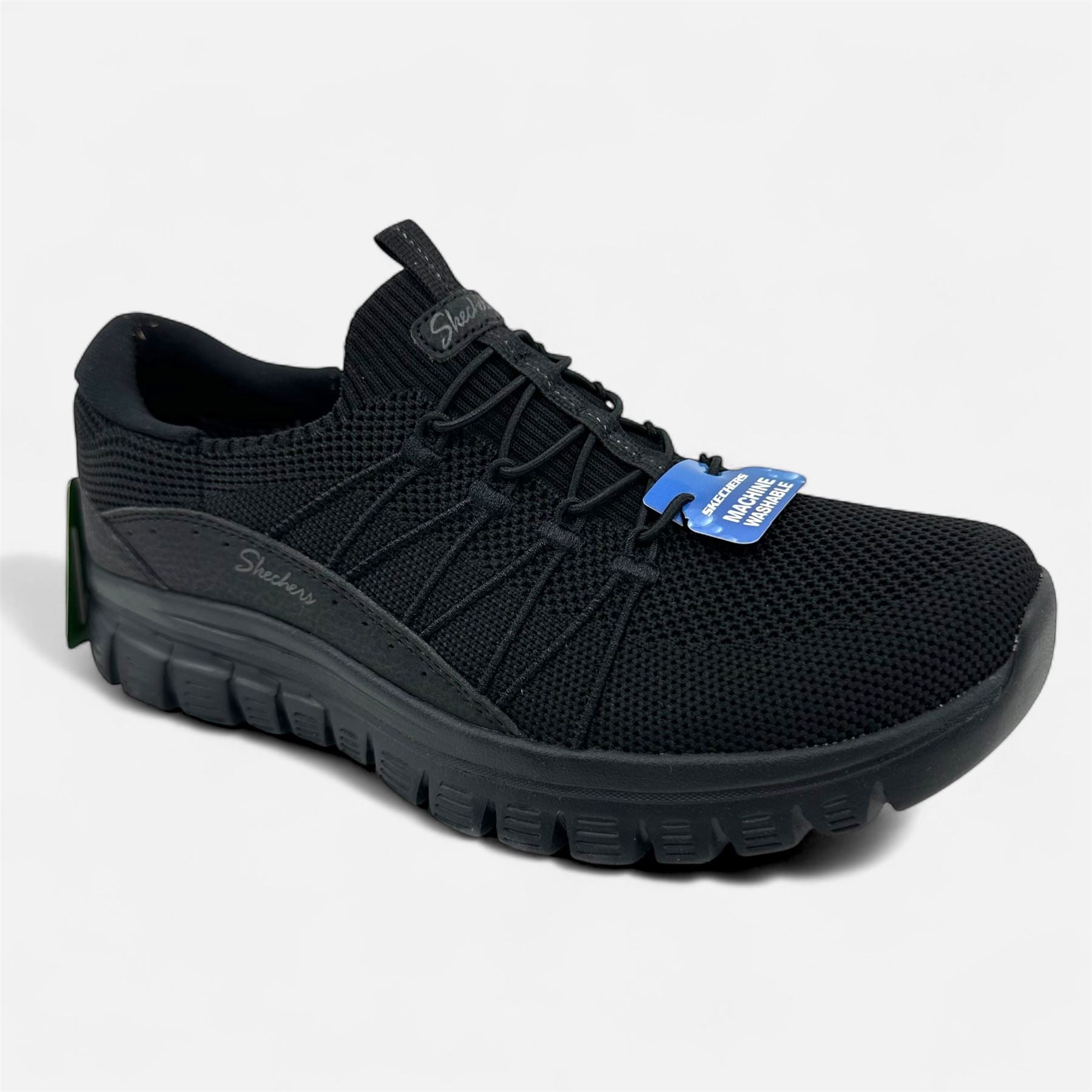 Skechers Graceful Picture Perfect Black Womens Casual Stretch Fit Sneaker