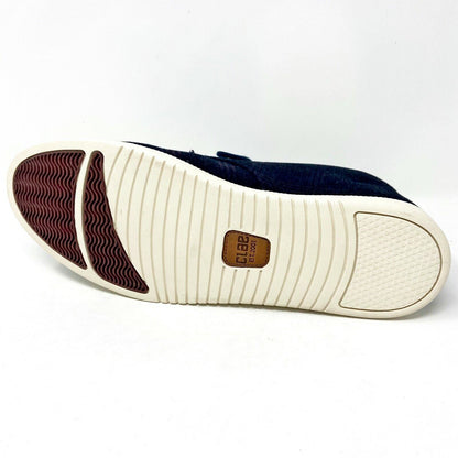 Clae Strayhorn Textile Deep Navy Plaid Wool Mens Mid Premium Casual Sneakers