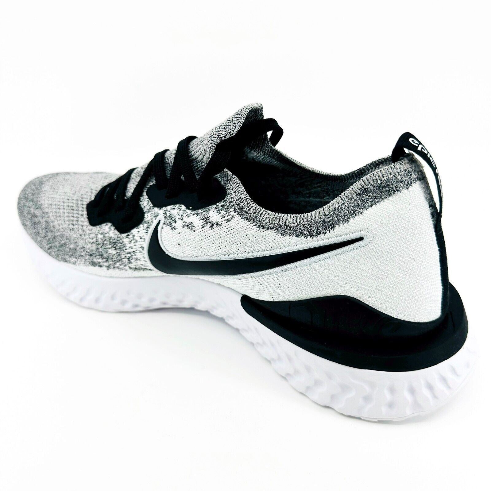 Nike Epic React Flyknit 2 White Black Platinum Oreo Mens Running Sneaker