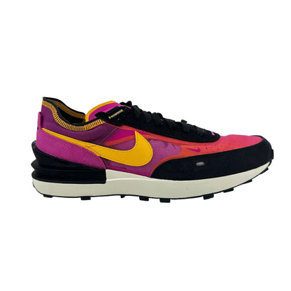 Nike Waffle One Active Fuchsia Gold Black Mens Size 11 Athletic Sneaker