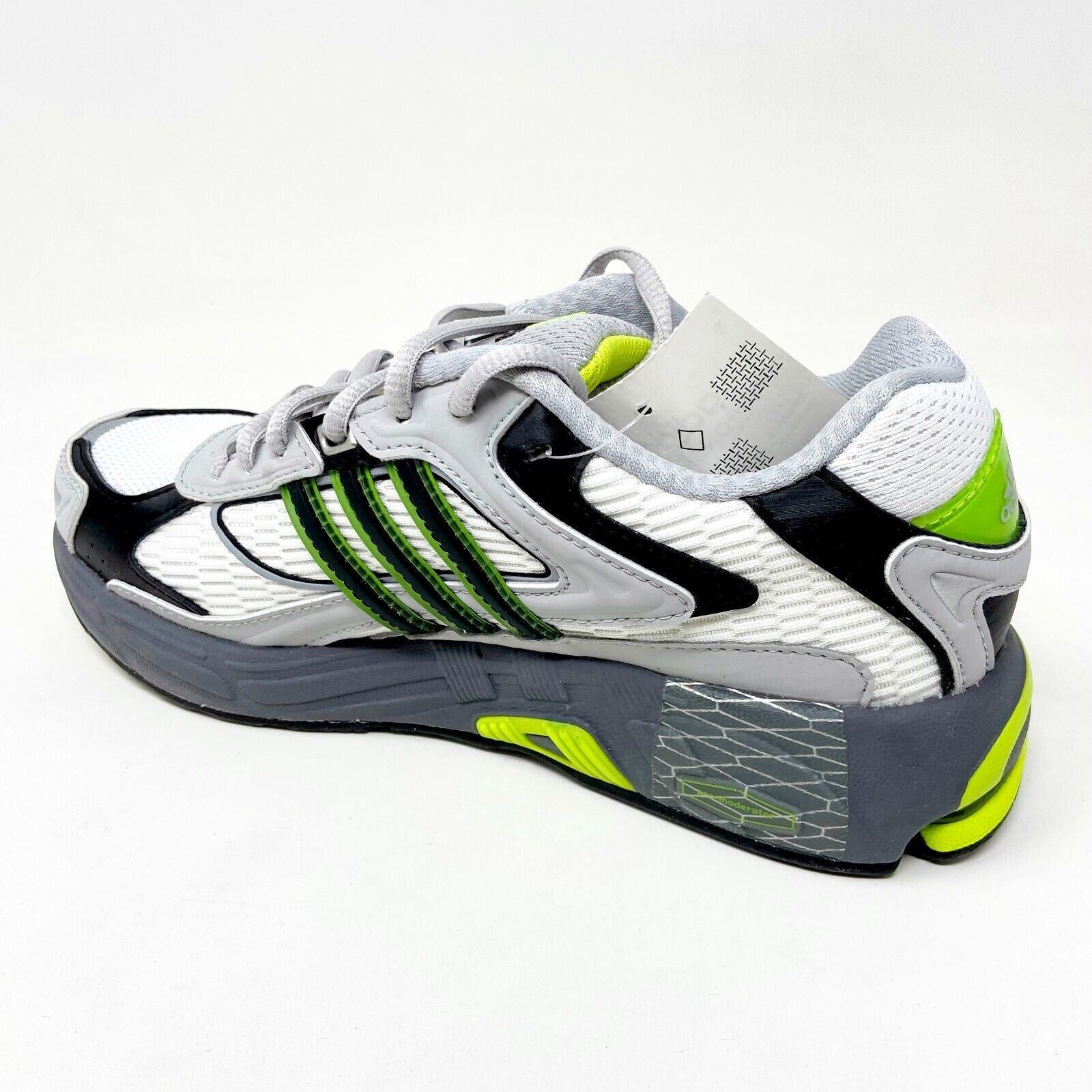 Adidas Reponse CL Neon Gray Black Solar Lime Womens Size 6 Sneakers FX7724