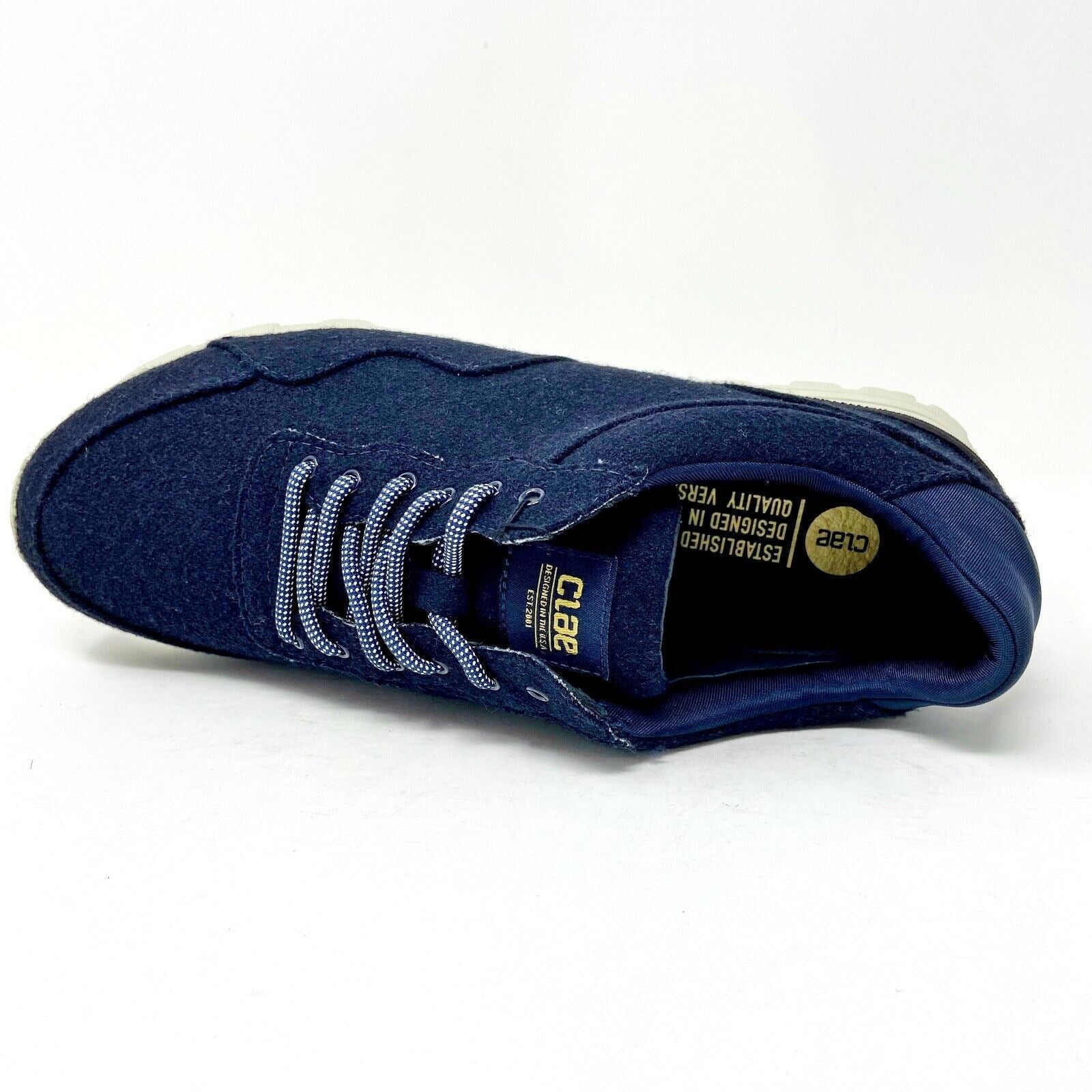 Clae Hoffman Deep Navy Wool Mens Size 10 Premium  Sneakers