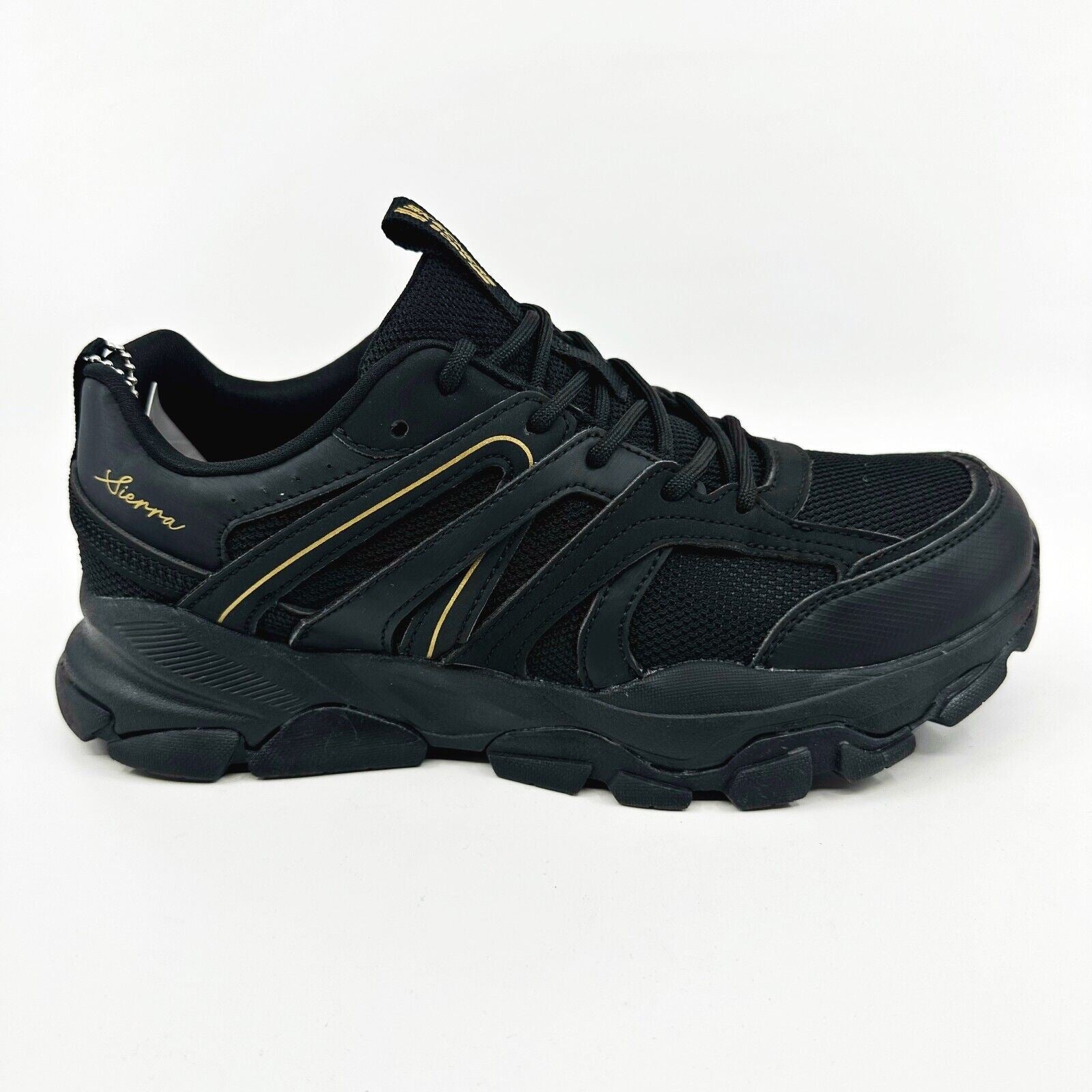 Skechers Sierra Edge & Flow Black Womens Size 7.5 Athletic Sneakers