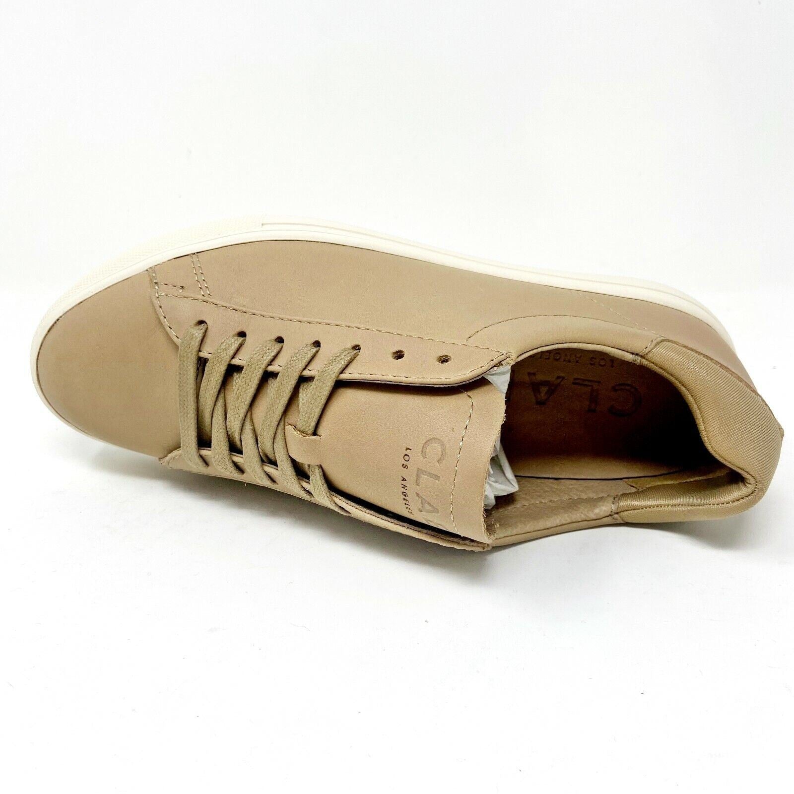 Clae Bradley Oyster Tan Mens Premium Casual Sneakers