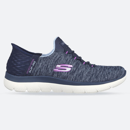 Women's Wide Fit Skechers 149937W Summits Dazzling Haze Vegan Trainers