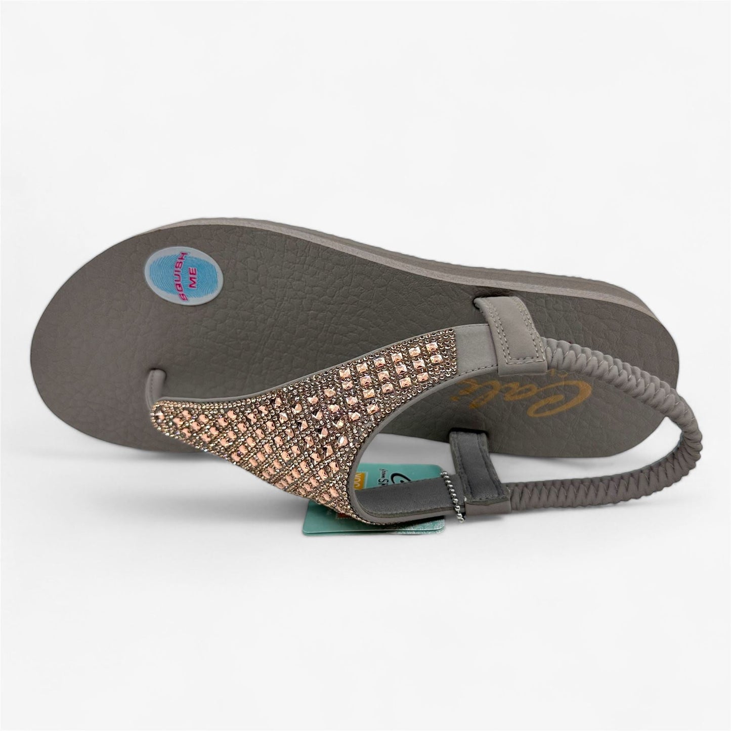 Skechers Meditation Rockstar Taupe Womens Sandal Slingback