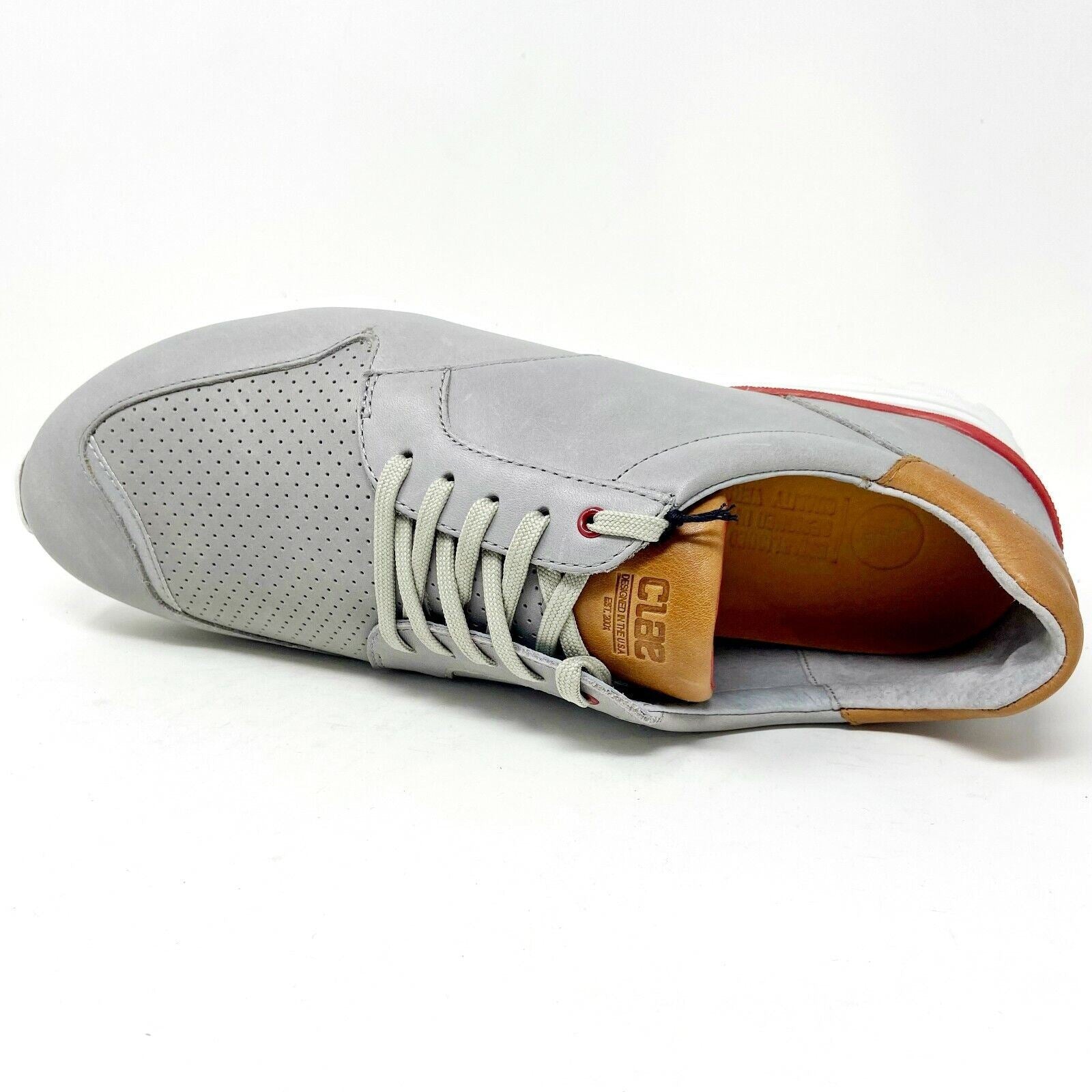 Clae Nathan Gravel Leather Mens Premium Sneakers