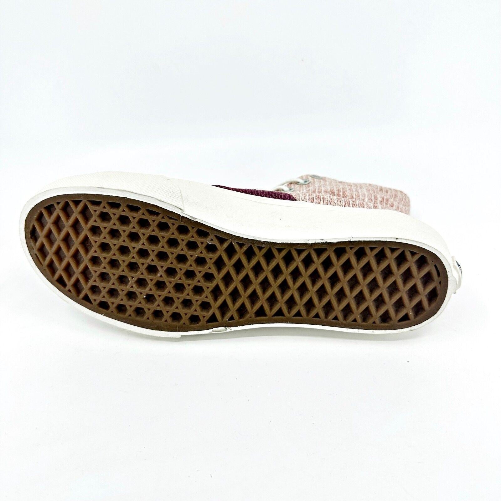 VANS Sk8 Hi Decon SPT (Stripes) Washed Burgundy Womens Size 6 Casual Sneakers