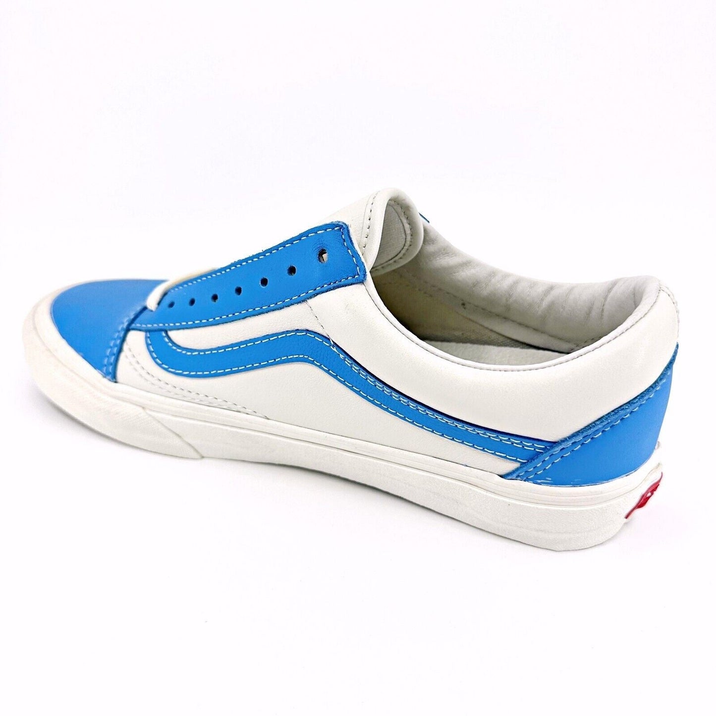 Vans Vault Old Skool VLT LX (Leather) Bonnie Blue Marshmallow Mens Sneakers